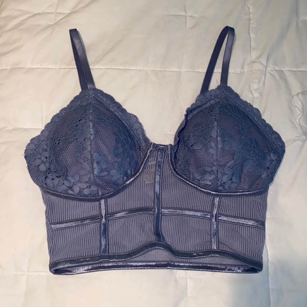 NWOT Blue Crop Top Bralette